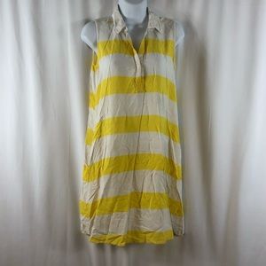 BeachLunchLounge collared Y-neck sleeveless minidress pockets S